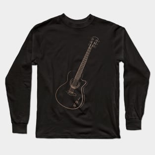 Guitar in Japanese Long Sleeve T-Shirt